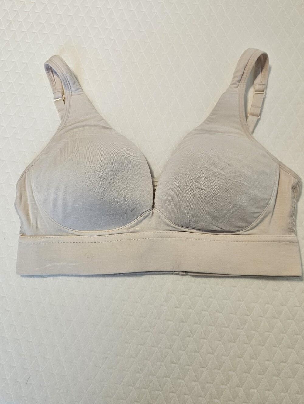 Jockey Women's Modal Wireless Comfort Bra Light Beige / Nude - Size Small euc
